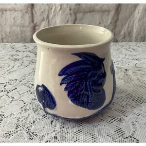 “Old Sleepy Eye” Porcelain Open Sugar Bowl Cobalt & Gray
